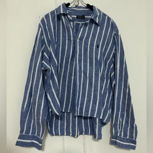 ralph lauren crop dress shirt